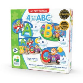 Set Educativ primele mele 4 puzzle-uri cu litere ABC recomandat de la 2 ani